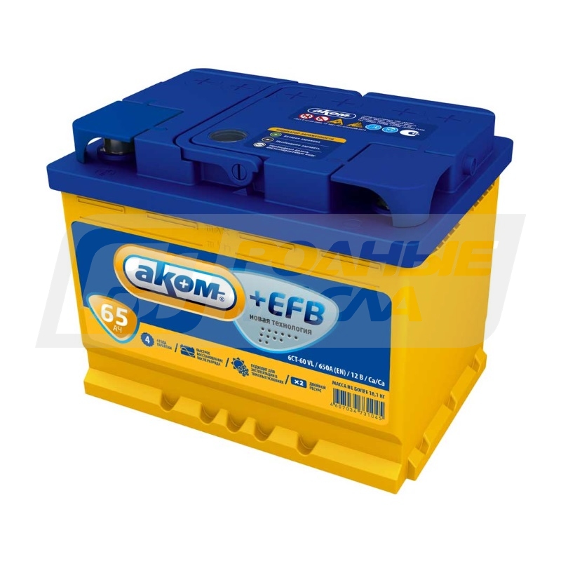 АКОМ EFB+ 65.0 65 Ач, о/п plnt0108909